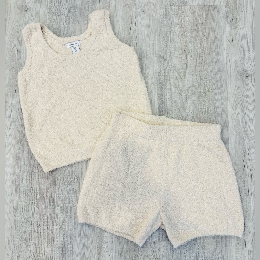Cupcakes & Cashmere Cream Tank Top and Shorts Loungewear Set Small - Picture 1 of 8